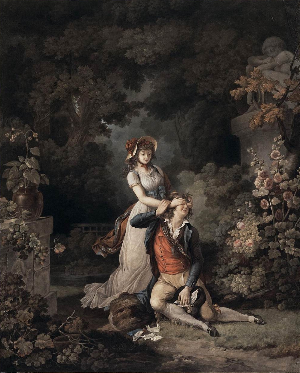La Surprise de l'Amour by Charles-Melchior Descourtis